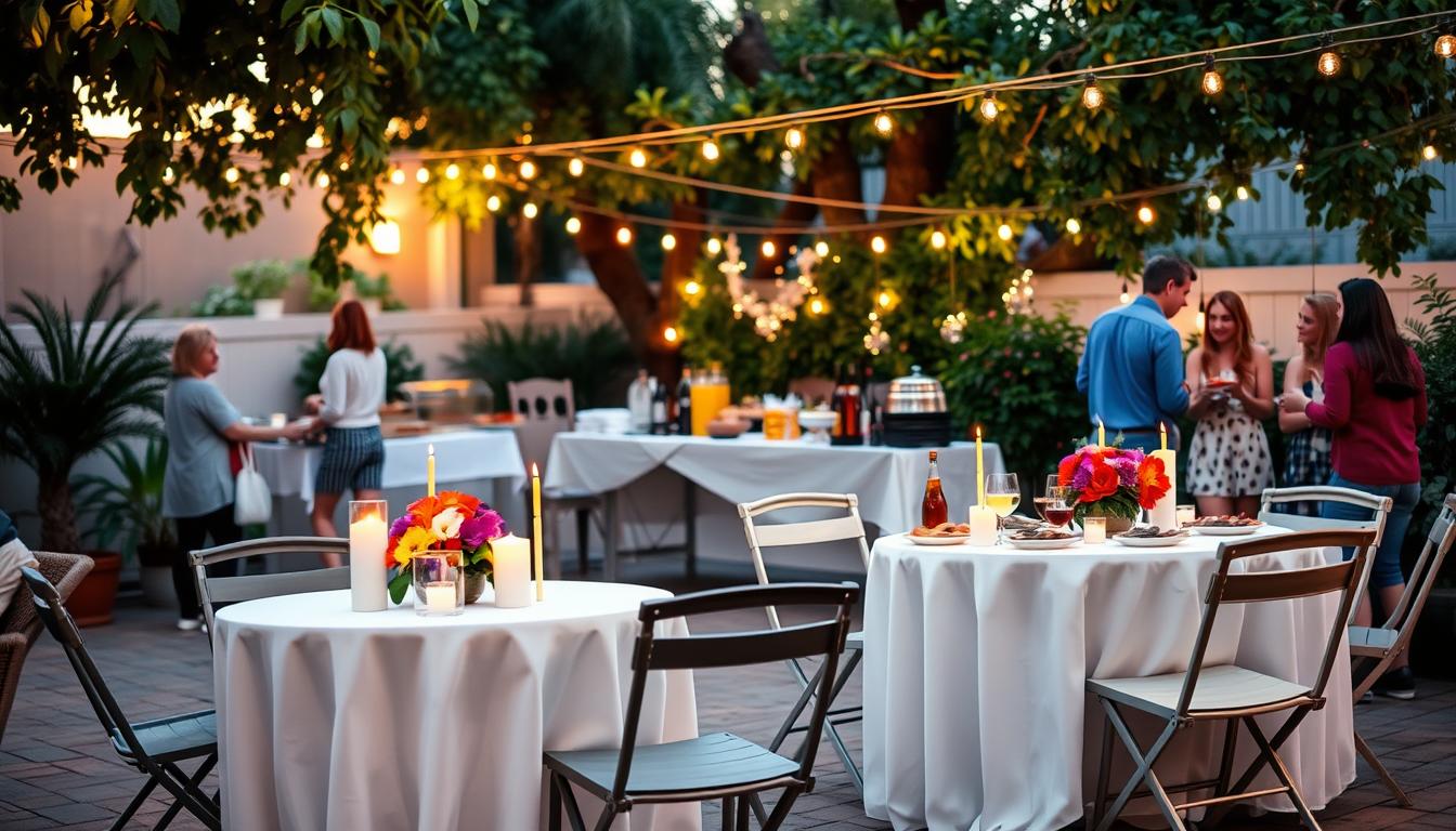 Ausstattung für kleine Feiern mit mehreren Gästen