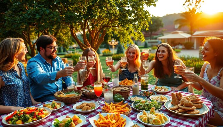 Feiern mit Freunden: Essen und Trinken passend abstimmen
