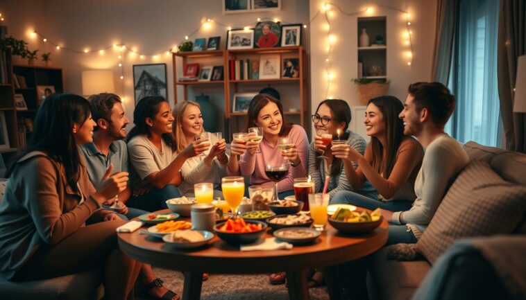 Feiern mit Freunden zuhause: von locker bis festlich