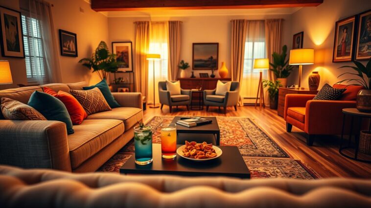So wird das Wohnzimmer zum Treffpunkt für gesellige Abende