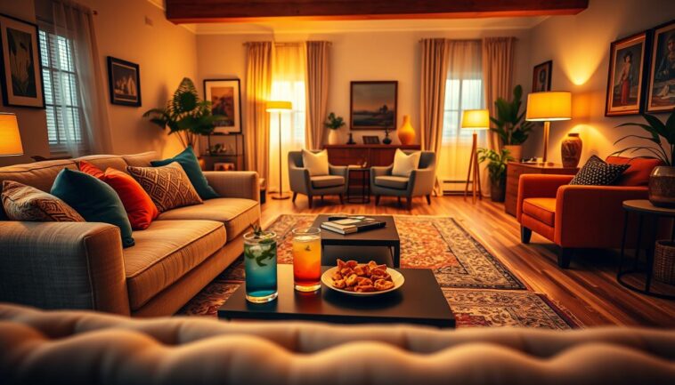 So wird das Wohnzimmer zum Treffpunkt für gesellige Abende