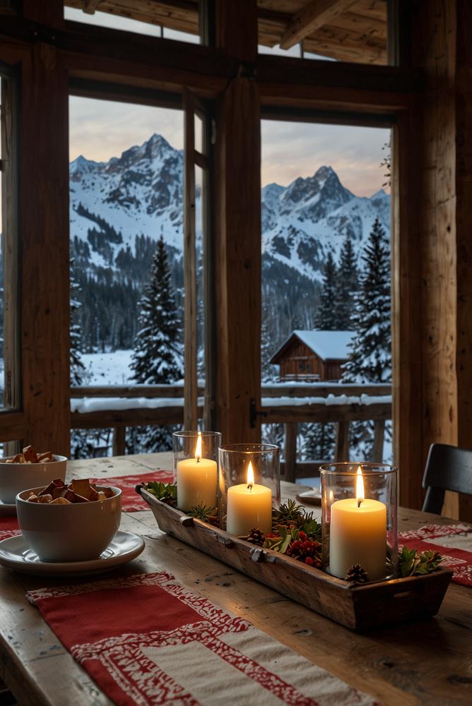 Rustikaler Alpen-Fondue-Abend mit einladender Dekoration