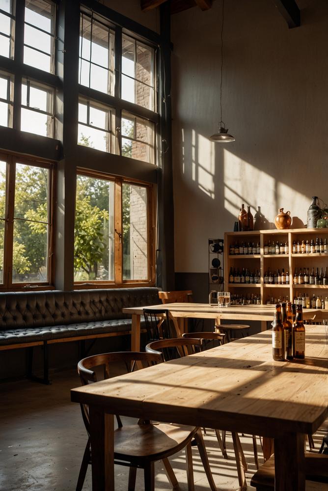 Einladender heller Raum für Craft-Bier Tasting zu Hause