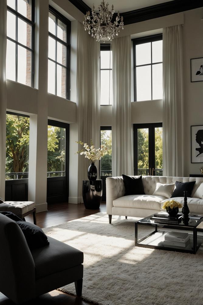 Elegante schwarz-weiss party mit monochromen outfits