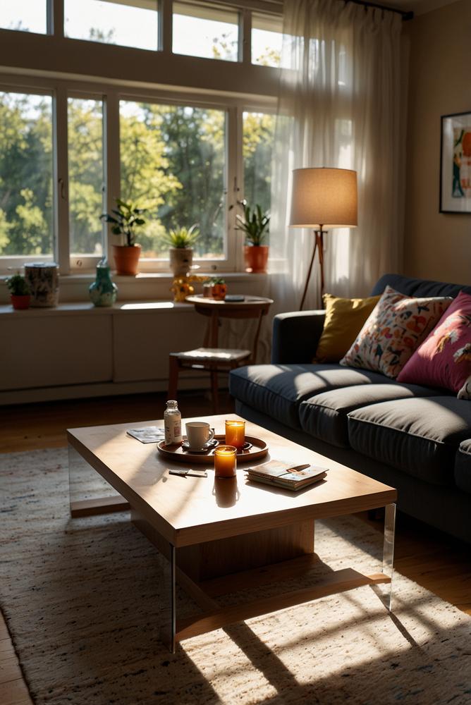 Helles Wohnzimmer mit frechen Party-Kartenspielen