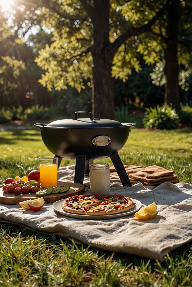 Gemütliches Pizza-Picknick im Park mit Freunden