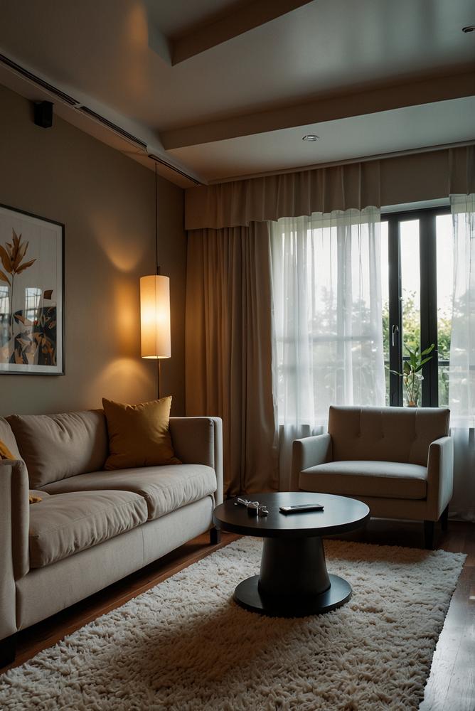 Helldurchflutete Karaoke-Buehne mit gemuetlichem Zuschauerbereich