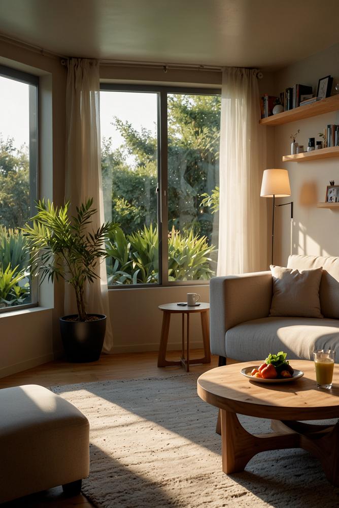 Heller Raum mit Snacks und entspannten Karaoke-Pausen