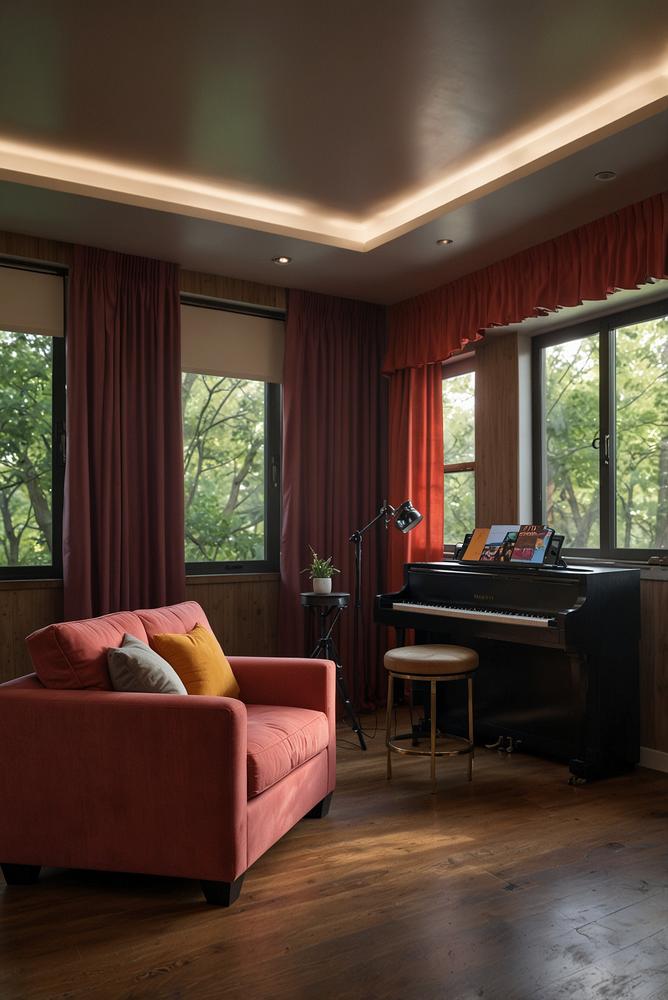 Heller moderner Karaoke-Abend mit Sänger, Backup und DJ