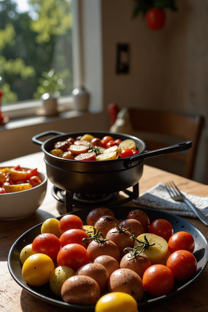 Heller einladender Raclette-Abend mit Kindern und milden Zutaten