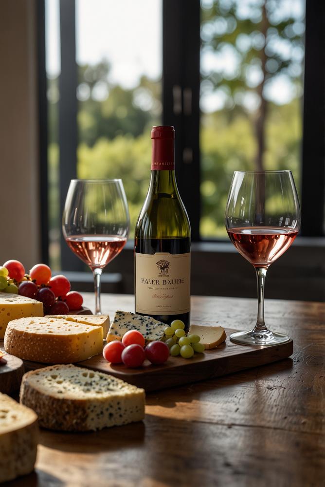 Helles Bild von Wein- und Käseprobe beim Mädelsabend