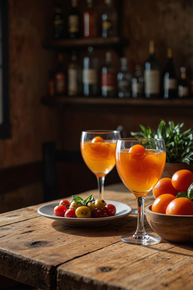 Helle mediterrane Aperitivo-Ecke mit italienischen Spezialitäten