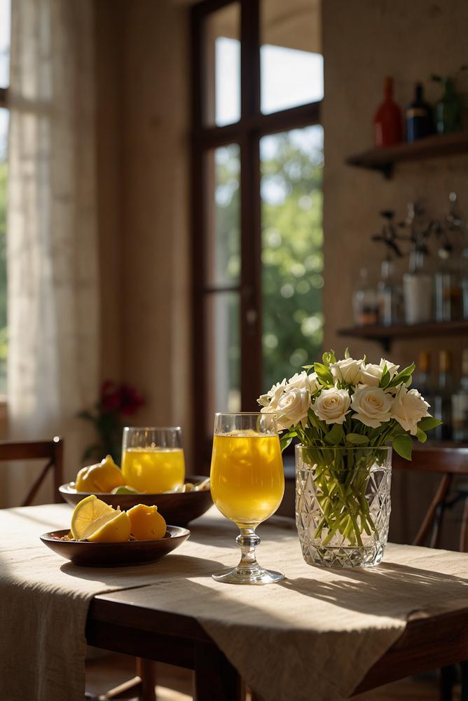 Mediterraner italienischer Abend mit Espresso und Limoncello