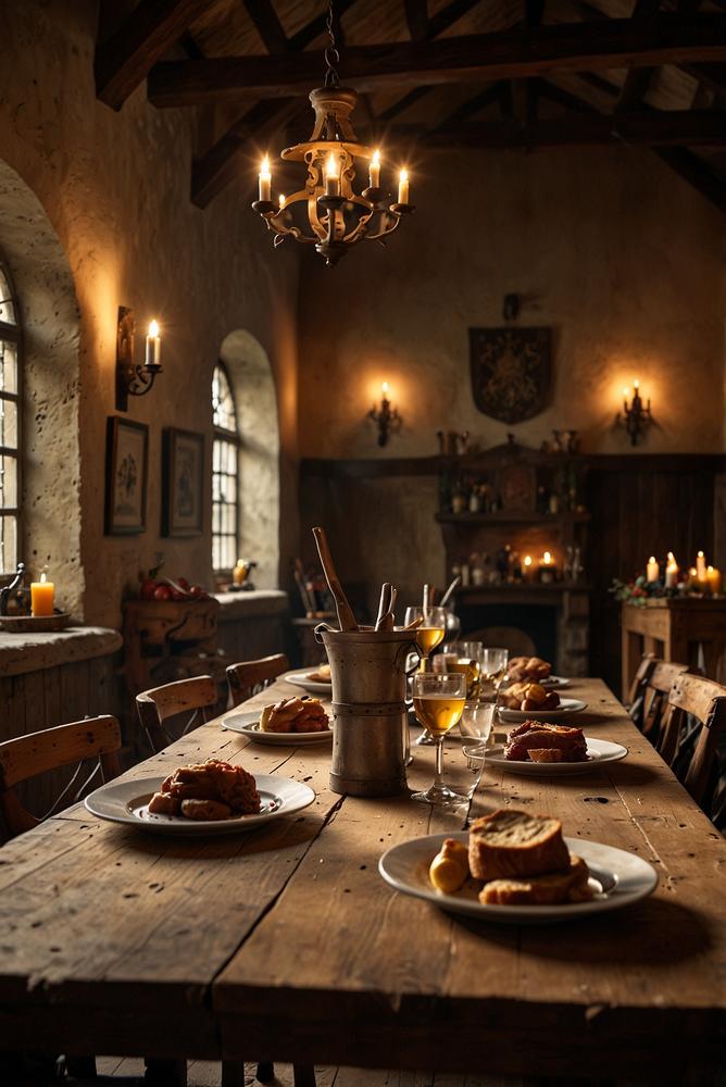 Mittelalter-Mottoparty mit Burgmahl und Kerzenlicht
