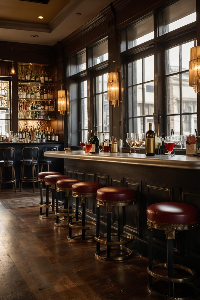 Helle moderne 1920er Küche für Cocktail-Speakeasy Mottoparty