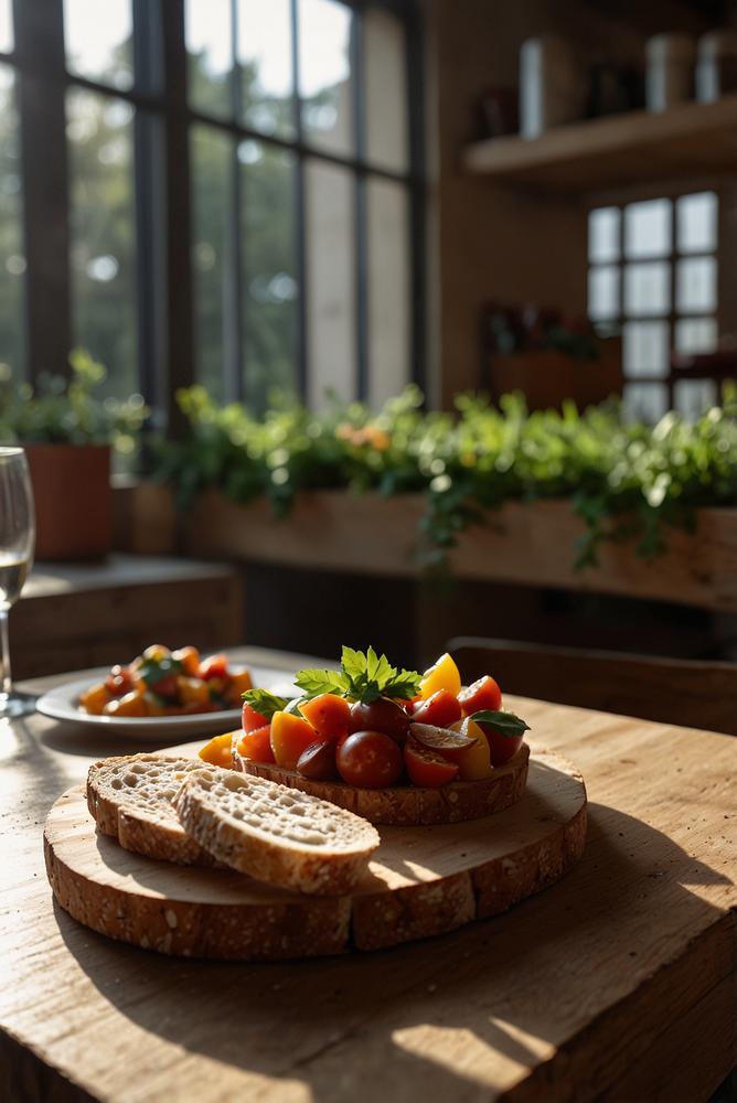 Helle Tasting-Stationen für einen Tapas-Abend