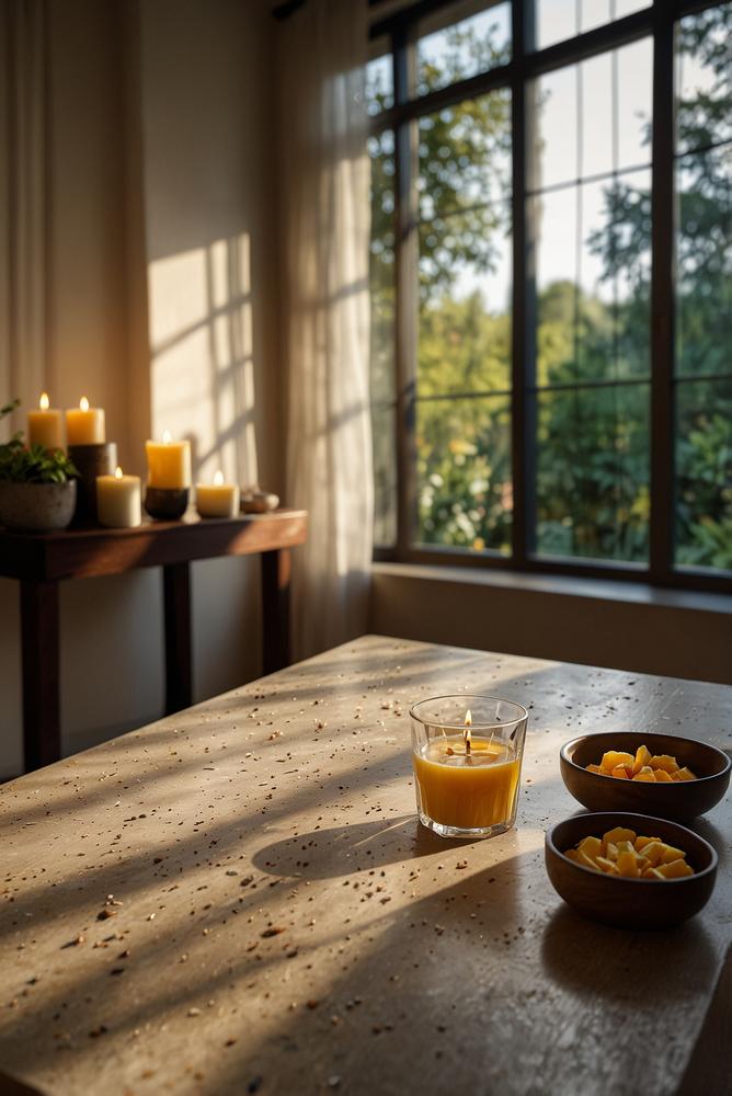 Heller, einladender Wellness-Abend mit Freunden zu Hause