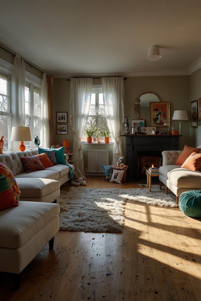 Aufräume Szene nach Karnevalsparty bei Tageslicht