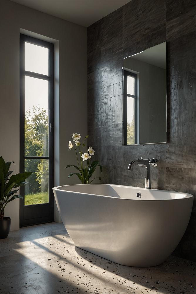 helles, sauberes Badezimmer mit frischer Atmosphäre