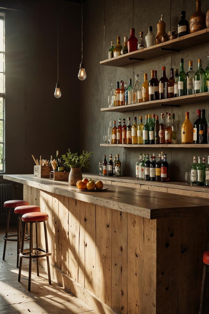 Helle, einladende Cocktail- und Mocktail-Bar für Karneval