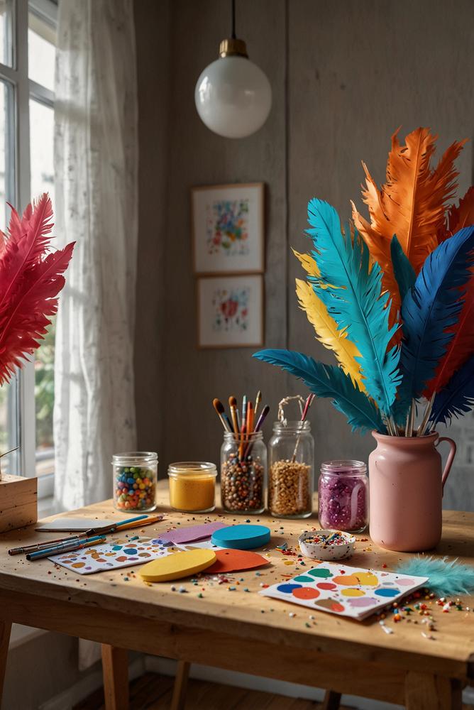 Helle DIY-Maskenwerkstatt für Karneval zuhause