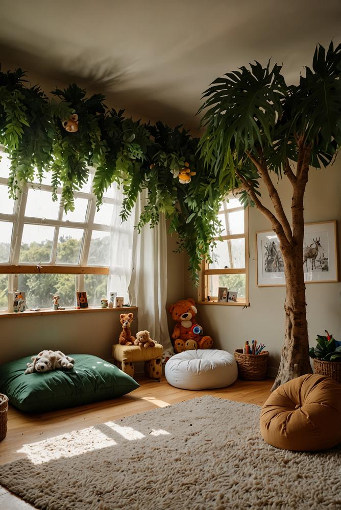 helle dschungel-expedition kinderparty wohnung