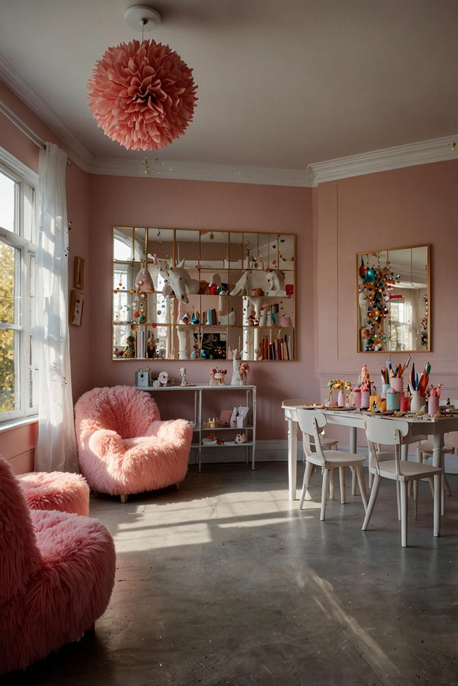 Kinder basteln glitzerhoerner im Einhorn-Verkleidungs-Workshop