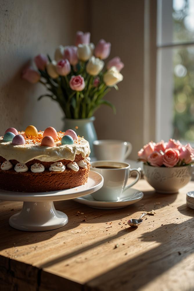 Helle und freundliche Oster Kaffee & Kuchen Überraschungsbox