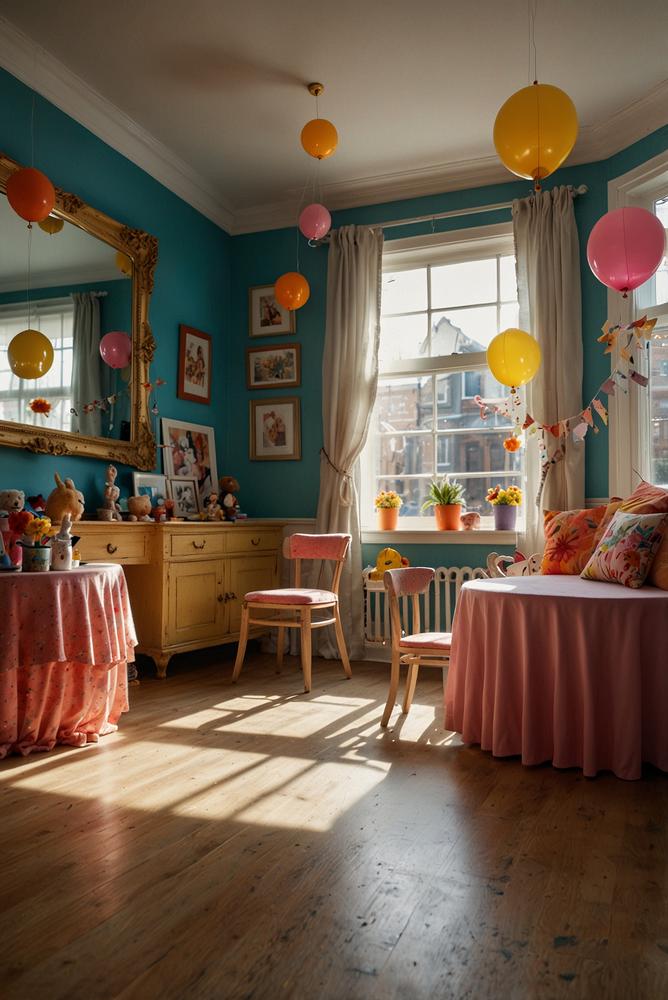 Kinder bei einer Karnevals-Schatzsuche im bunten Kostüm