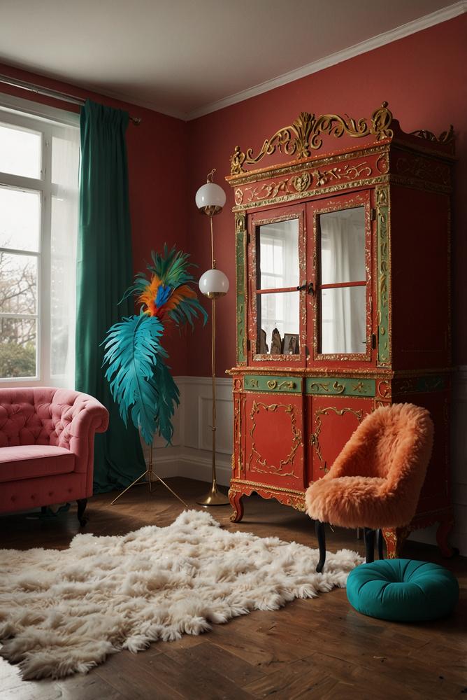 Heller Foto-Booth mit Greenscreen und Karnevalsverkleidungen