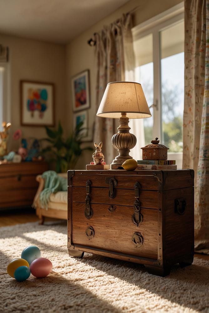 Mini-Schatztruhen als Ostereiersuche-Alternative im Wohnzimmer