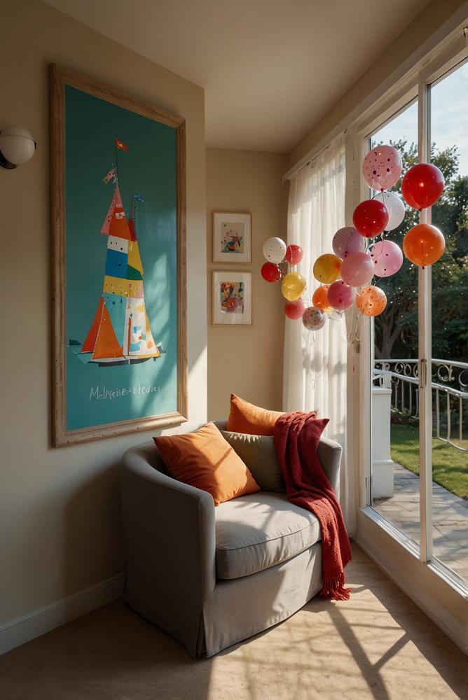 Heller einladender Hausflur mit Informationszettel