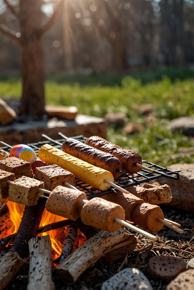 Gemütlicher Osterabend mit Lagerfeuer und Grillleckereien