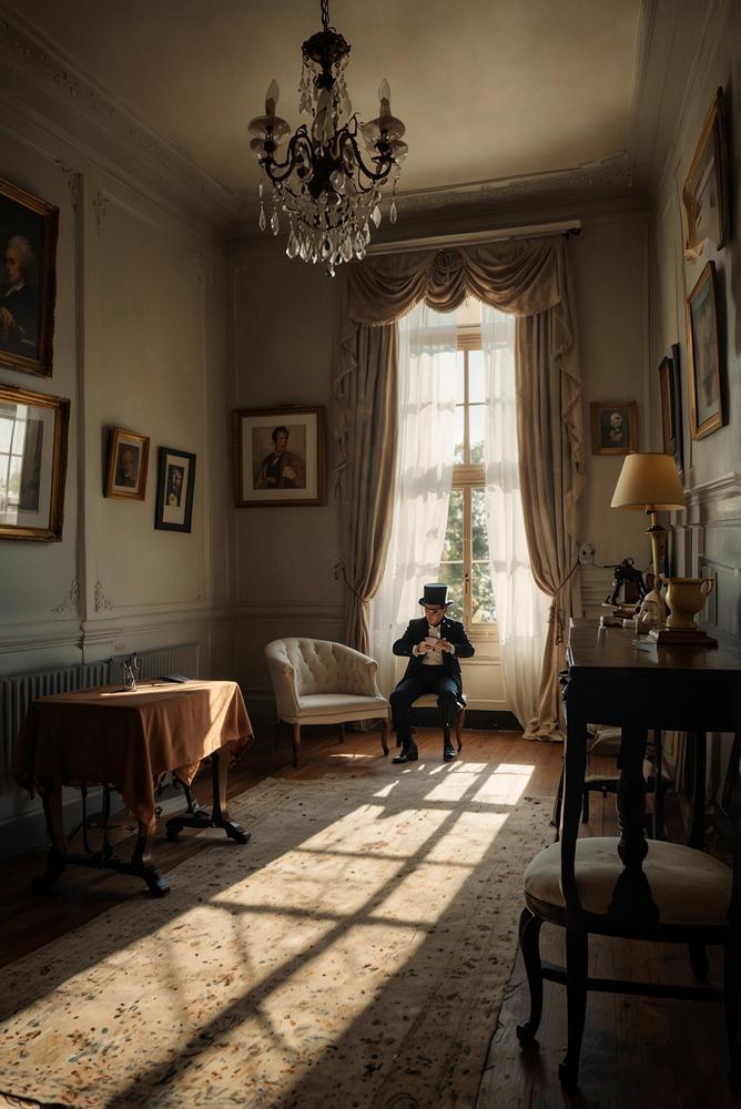 Vintage Magier mit Zylinder führt Kartentrick auf