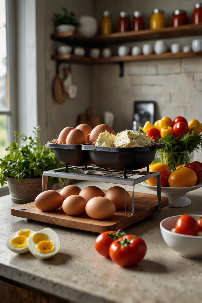 DIY-Eierstation für Osterbrunch mit frischen Zutaten