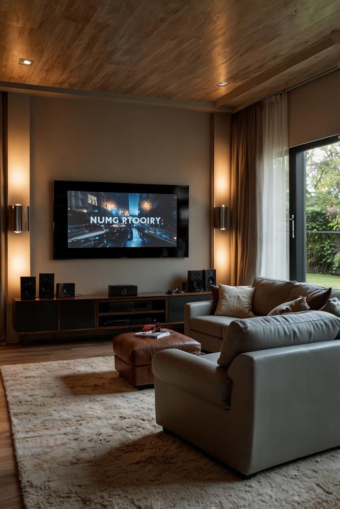 Gemütliche Heimkino-Filmnacht im Hobbyraum mit Surround-Sound