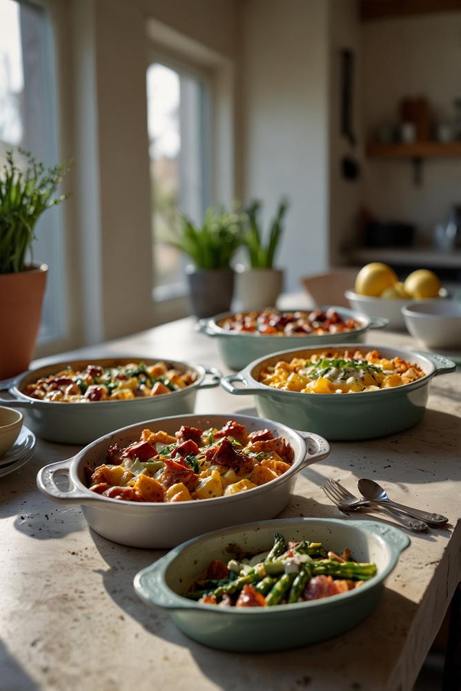 Herzhafte Aufläufe in kleinen Förmchen für Osterbrunch