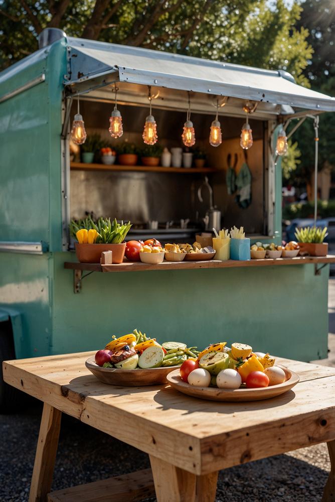 Heller Garten mit Foodtruck und Grillabend zu Ostern